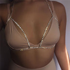 Rhinestone Halter Body Chain