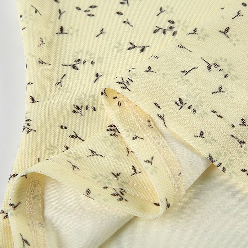 Vintage Floral Mesh Blouse