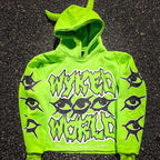 Y2K Street Print Devil Horn Hoodie
