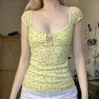 Vintage Floral Mesh Blouse