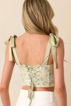 Floral Tie Slim Cami Top