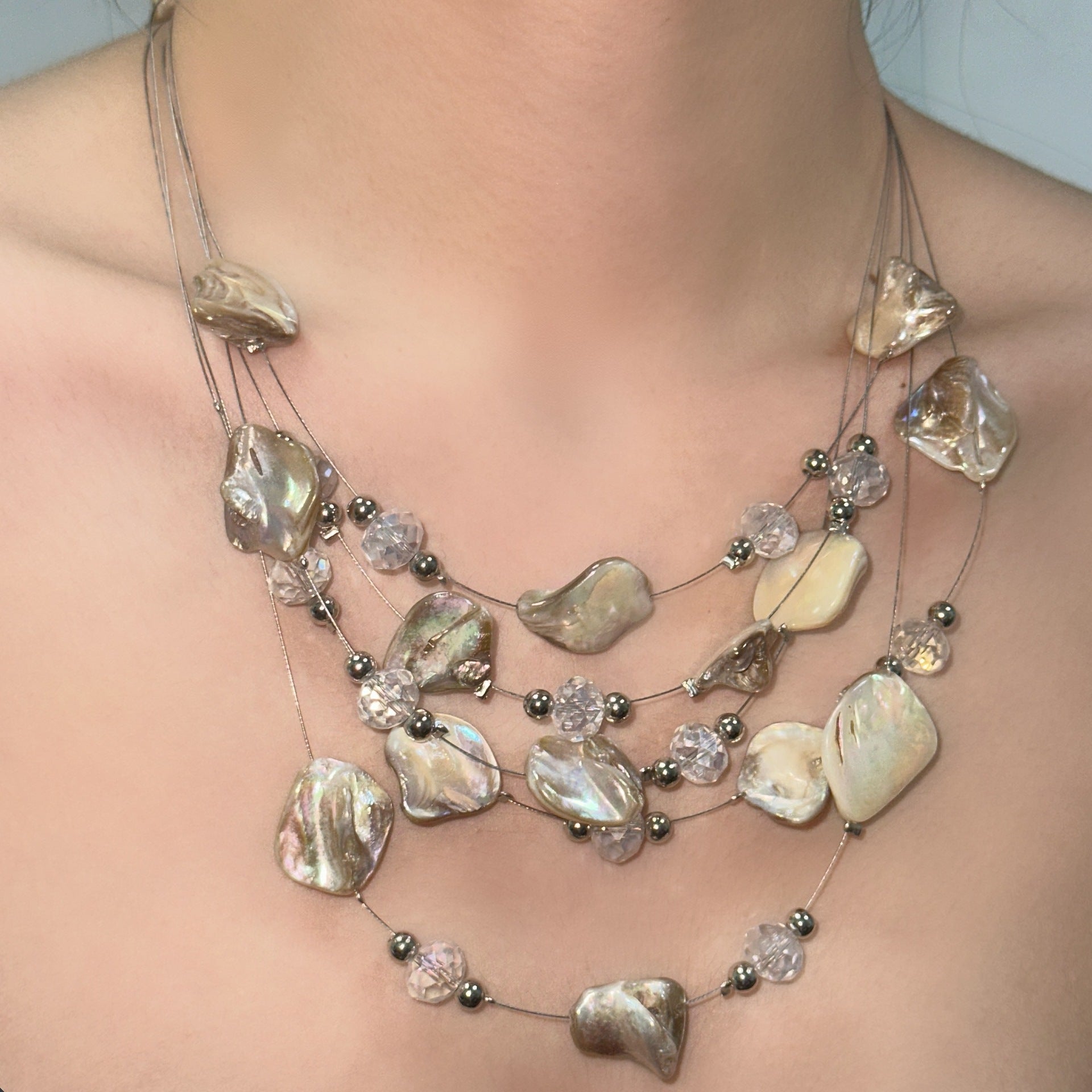 Shell Irregular Boho Minimal Necklace
