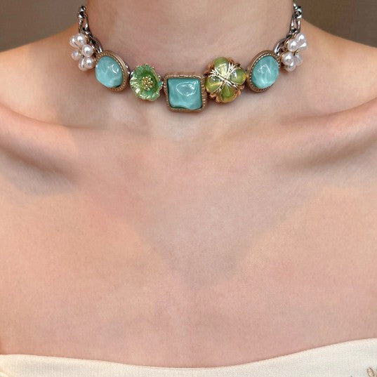 Vintage Boho Beaded Layered Necklace
