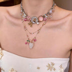 Vintage Gem Beaded Stackable Necklace