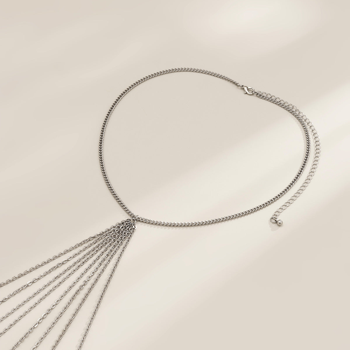 Minimalist Multi Layer Tassel Chest Body Chain
