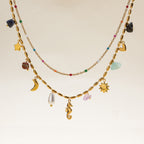 Ocean Style Titanium Steel Double Layer Necklace