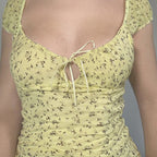 Vintage Floral Mesh Blouse