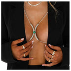 Minimalist Full Rhinestone Gem Chest Body Chain