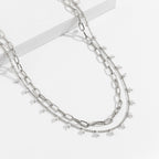 Faux Pearl Waist Chain Retro Multi Layer Geometric Body