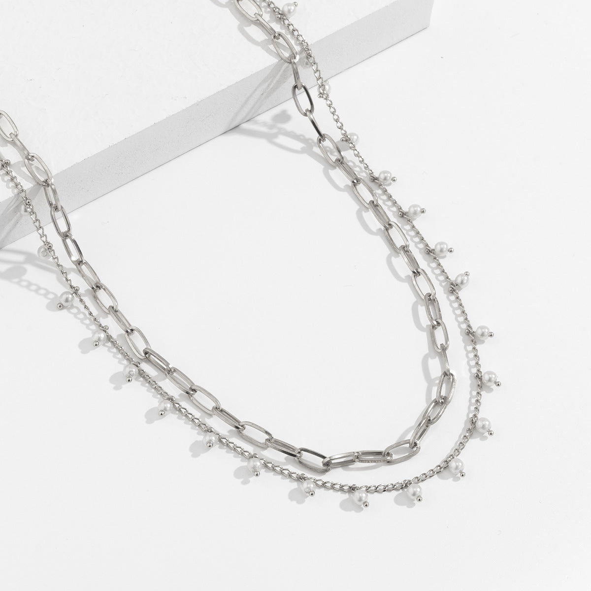 Faux Pearl Waist Chain Retro Multi Layer Geometric Body