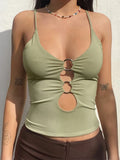 Hollow Out Backless Crop Top