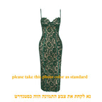 Elegant Spaghetti Strap V Neck Lace Formal Occasion Dress For Party