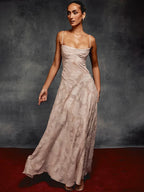 A-Line Lace Backless Vacation Dress