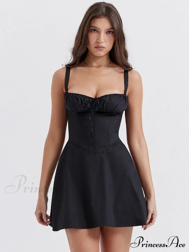 A-Line Party Up Backless Festive Spaghetti Sleeveless - Lace Mini Robe Strap Gown Elegant Dress