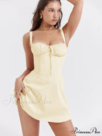 A-Line Party Up Backless Festive Spaghetti Sleeveless - Lace Mini Robe Strap Gown Elegant Dress