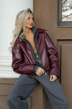 Stylish Matte Pu Moto Jacket
