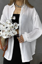 Solid Casual Long Sleeve Blouse