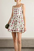 Lace Floral Cami A Line Boho Dress