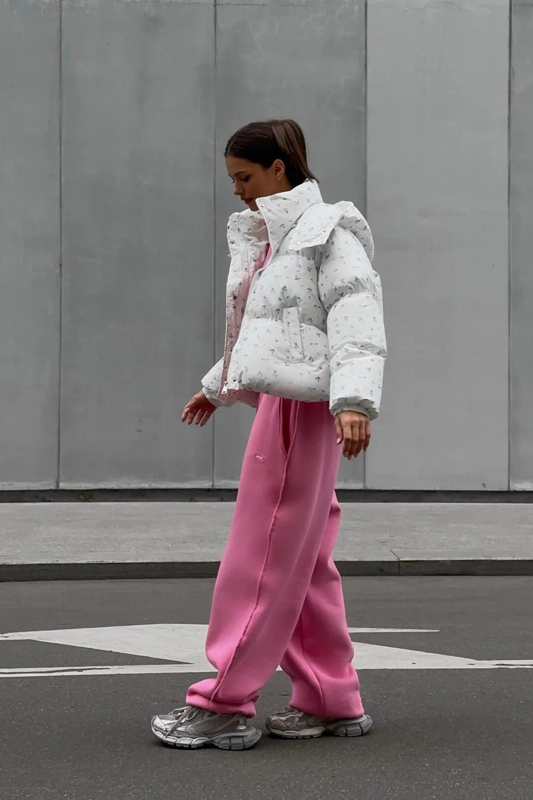 Printed Puffy Puffer Jacket