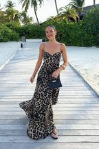 Leopard Print Slip Dress Party