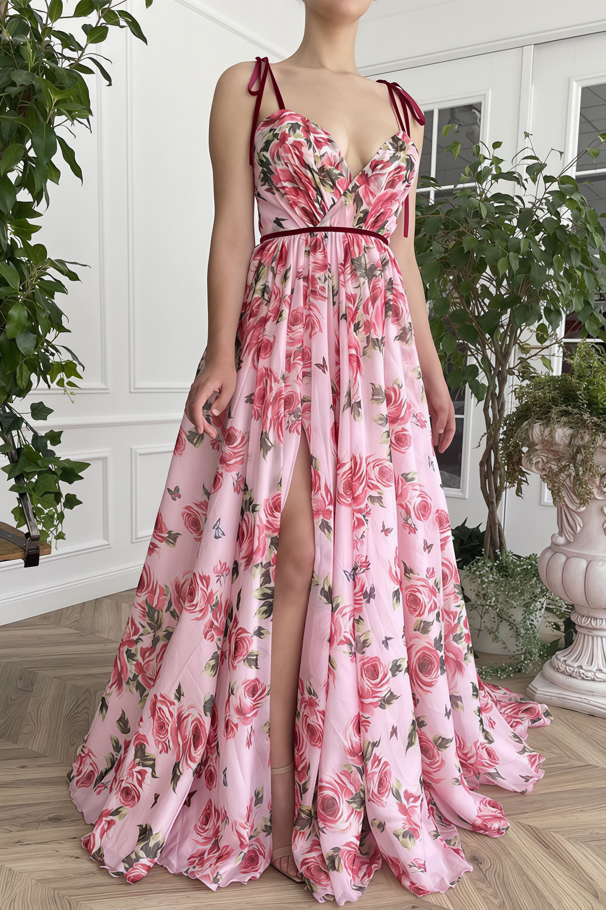 Vintage Print Cami Vacation Maxi Dres