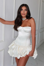 Strapless Ruched A-Line Party Dress
