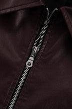 Pu Leather Biker Jacket