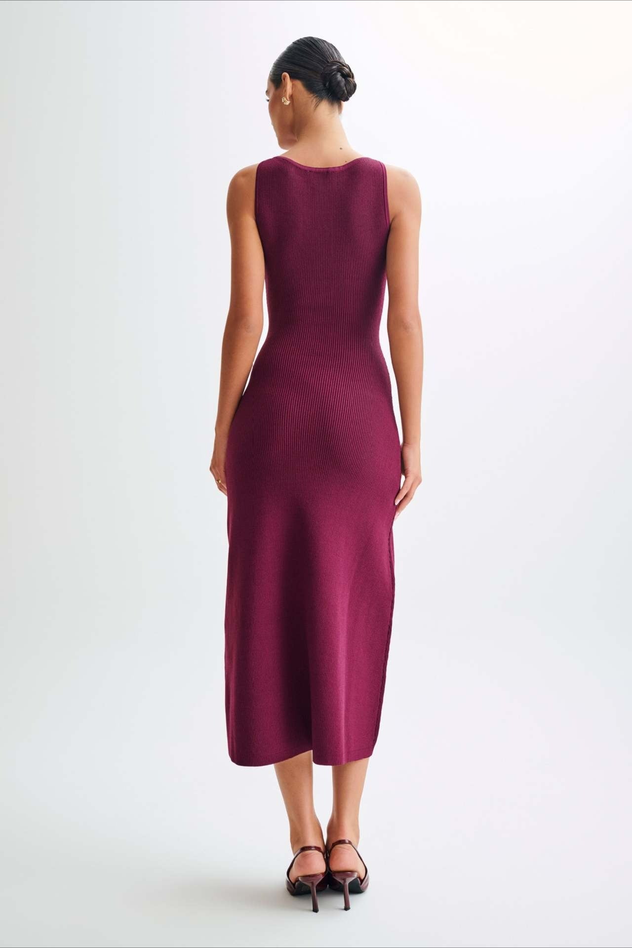 Knit Sleeveless Bodycon Sweater Dress