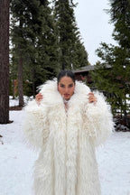 Faux Fur Extended Thick Warm Overcoat