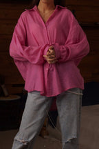 Solid Casual Long Sleeve Blouse