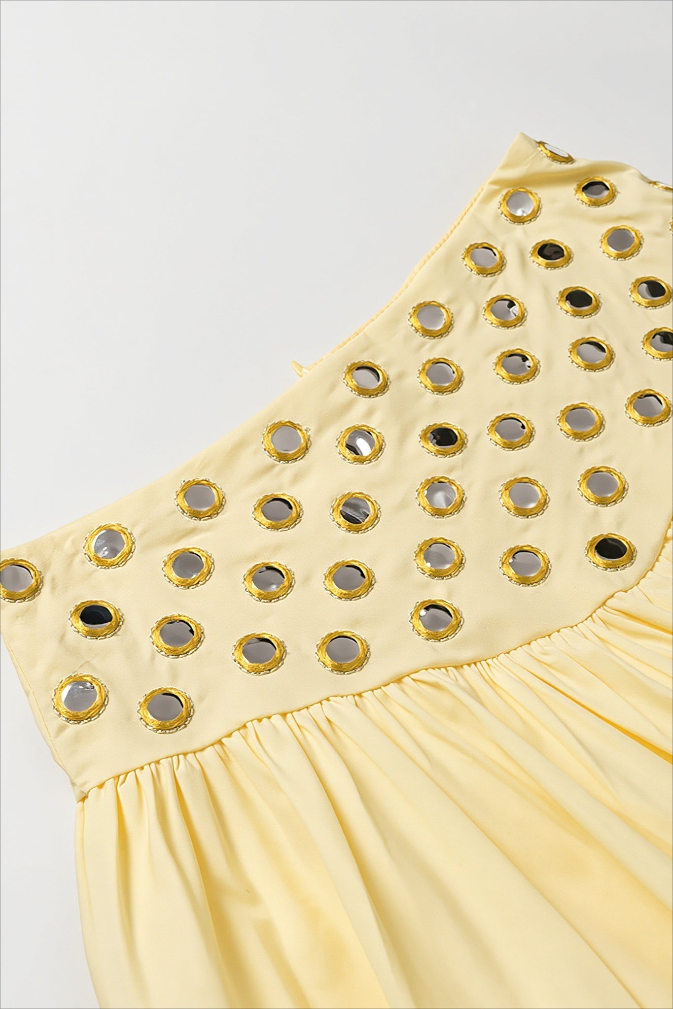 Metal Detail Ruffle Cami Skirt Sets