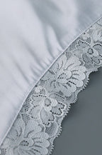 Lace Trim Asymmetrical A-Line Skirt