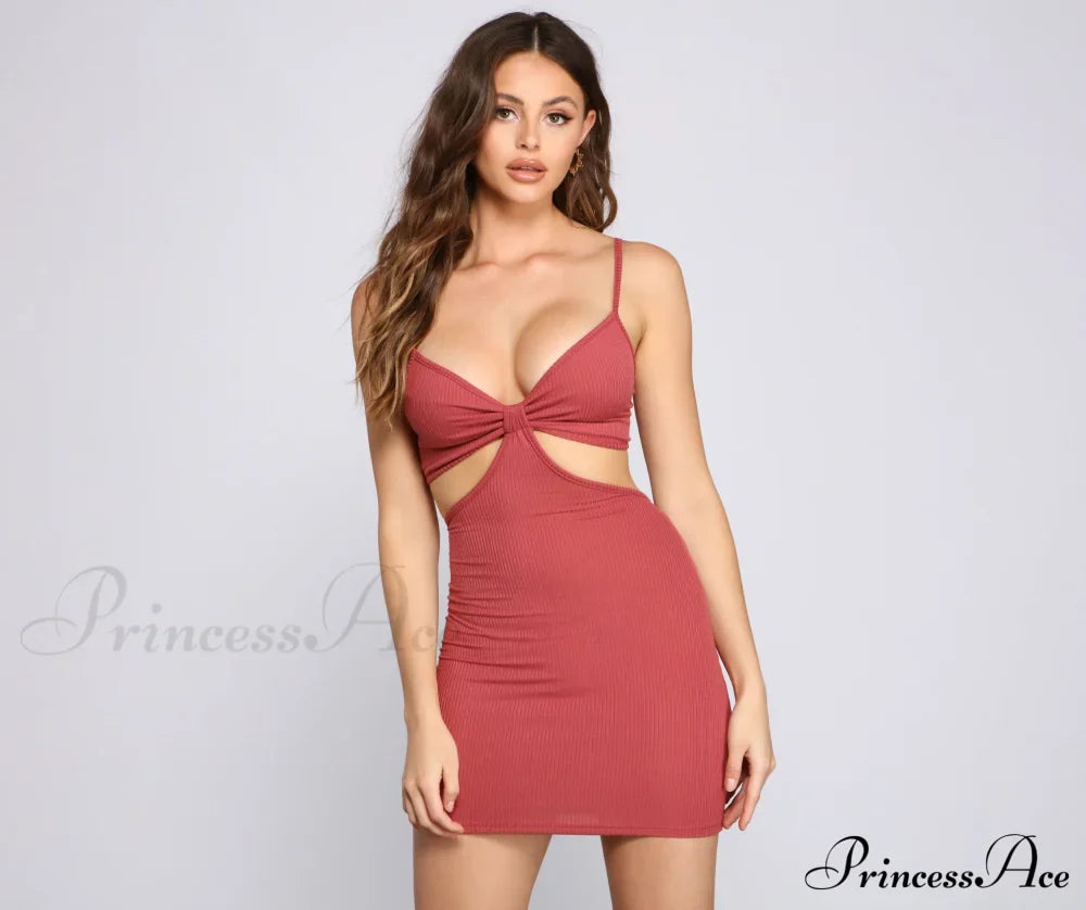 Absolute Bombshell Stylish Cutout Mini Dress