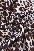 Low Waist Leopard Mesh Midi Skirt