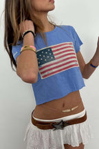 Y2K Street Printed Cropped T-Shirt