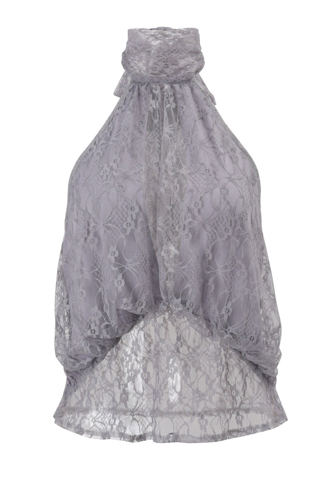 Elegant Irregular Sheer Lace Alter Top