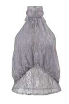 Elegant Irregular Sheer Lace Alter Top