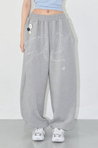 Vintage Hip-Hop Letter Wing Casual Pants