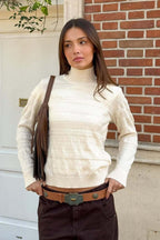 Cable Knit Round Neck Top