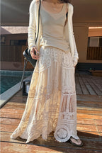 High Waist A Line Drape Skirt