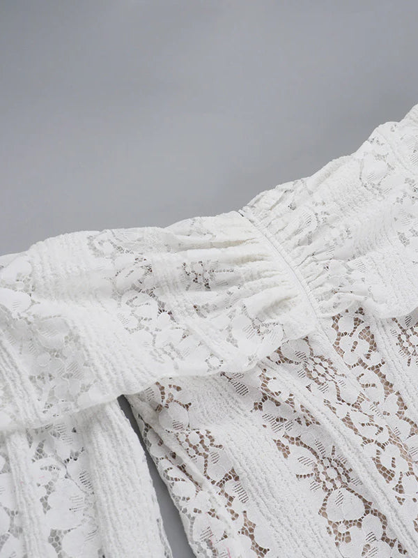 Lace Off-Shoulder Bodycon Mini Party Dress