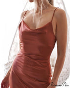Aleena Satin Stylish Midi Dress