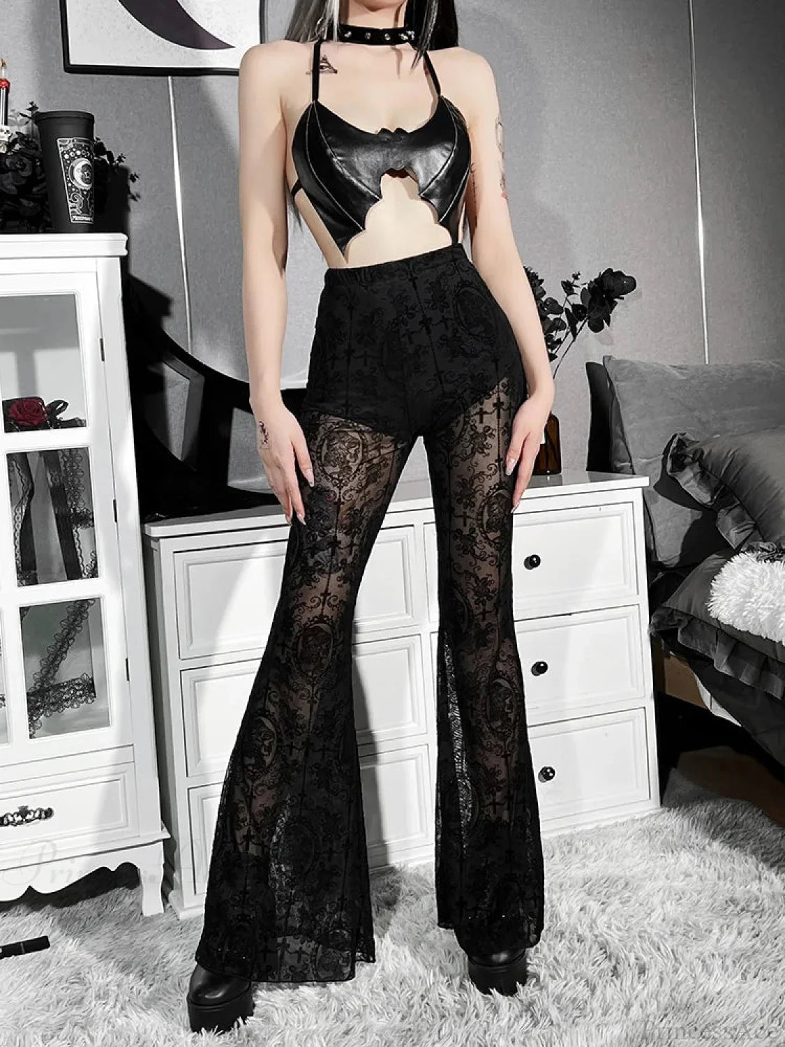 Alternative Gothic Fairycore Patchwork Pant