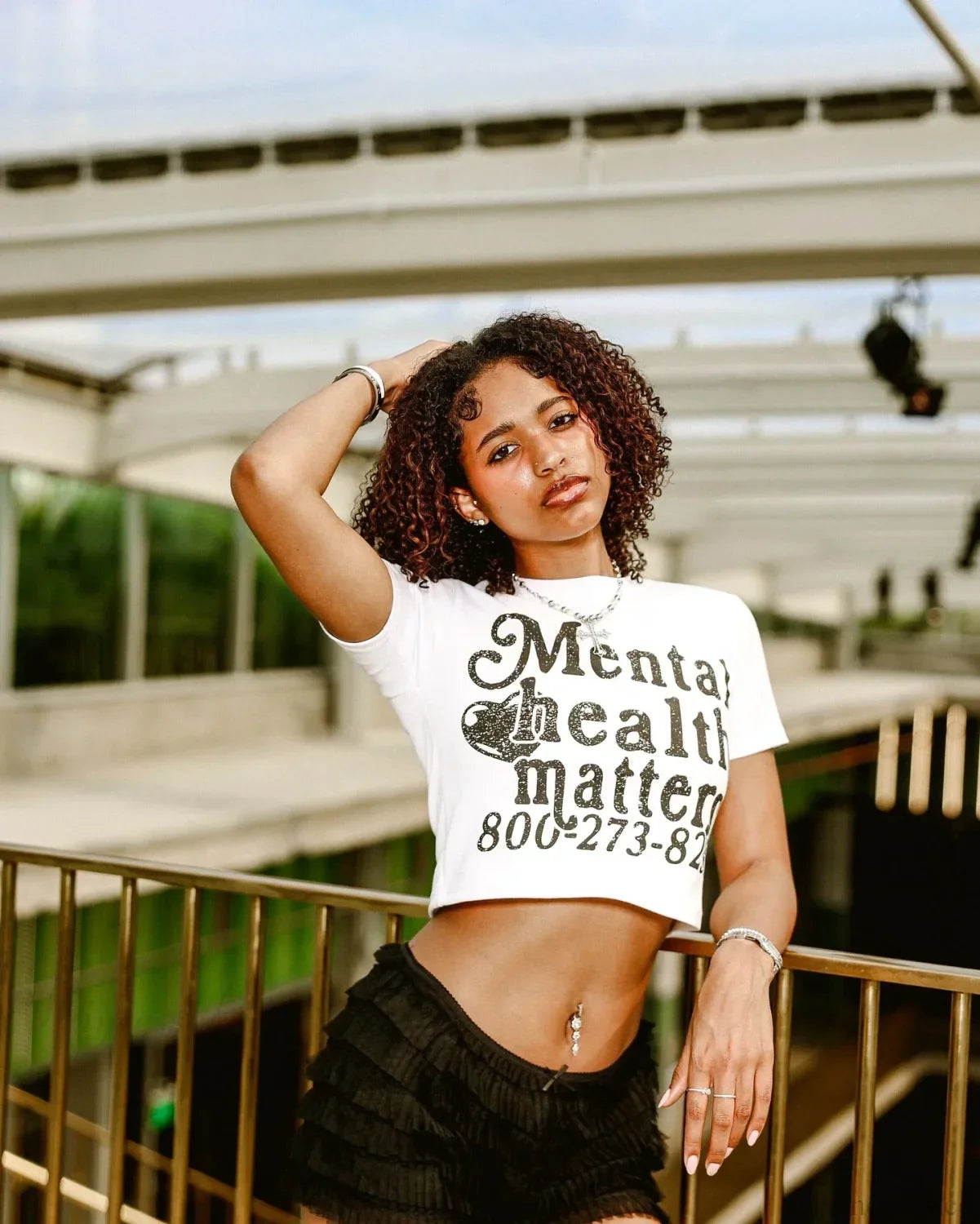 American Show Waist Letter Graphic T-Shirt