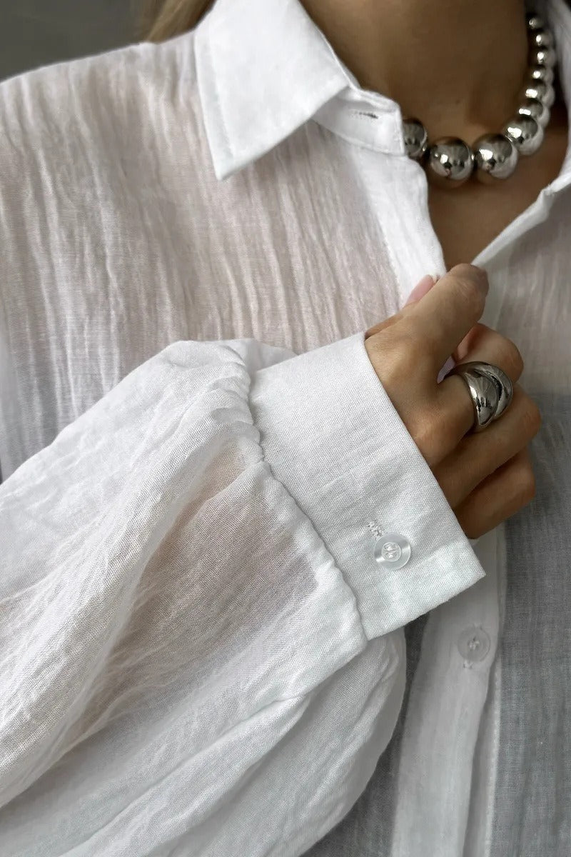 Solid Casual Long Sleeve Blouse