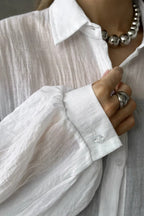 Solid Casual Long Sleeve Blouse