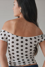 Print One Shoulder Ruched Cropped T-Shirt