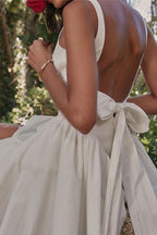 Backless Bow Tie Party Dress