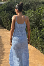 Deep V Ribbed Knit Cami Elegant Maxi Dress