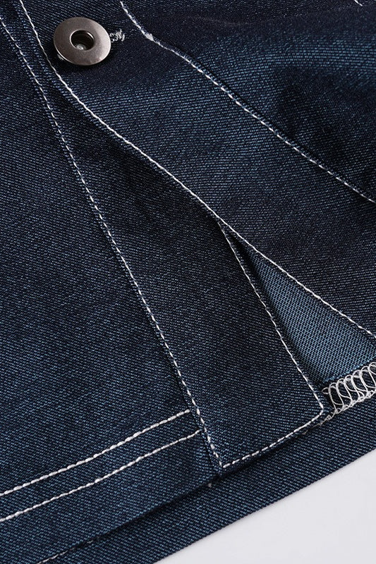 Street Denim Cropped Blouse